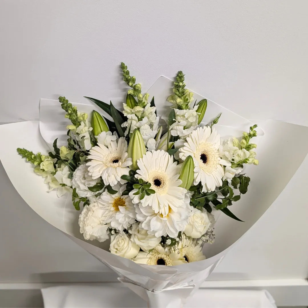 Simply White Large Sympathy Flowers