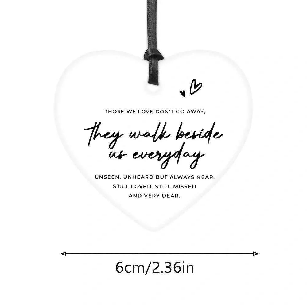 Sympathy Heart Hanging Plaque: they walk beside us everyday