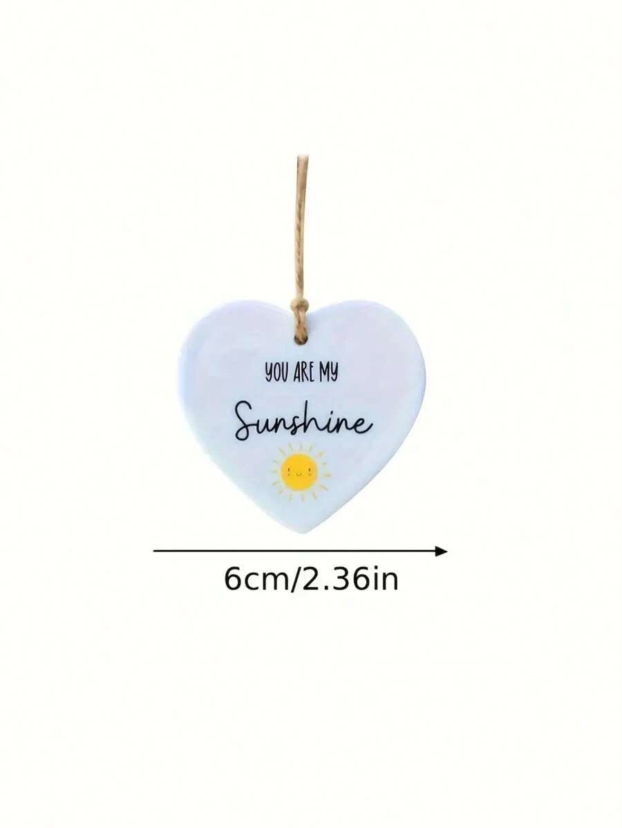 You Are My Sunshine Heart Hanging Plaque Size